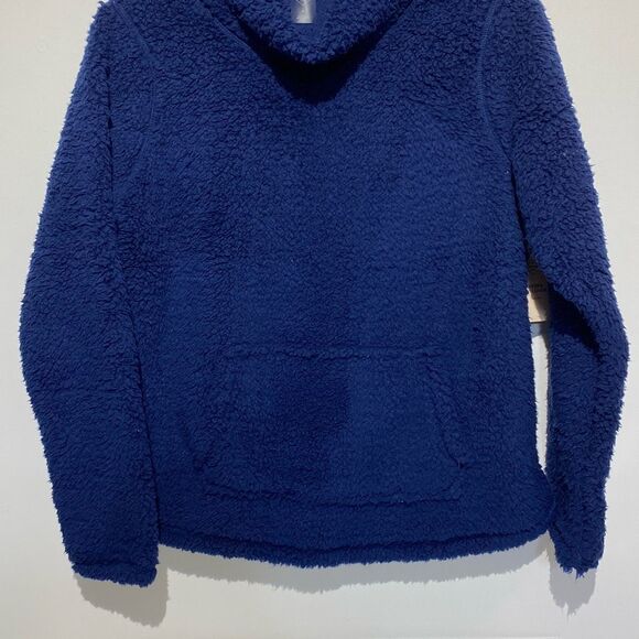 St. John's Bay Women's Navy Blue Sherpa Turtle Neck Pullover Sweater Small NWT - Picture 2 of 11